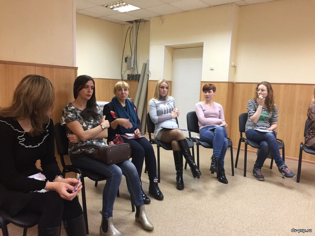 Занятия в психотерапевтической группе родителей.